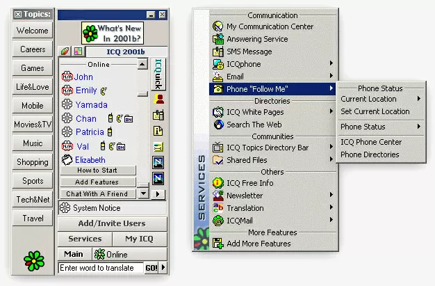 ICQ CHat Screenshot