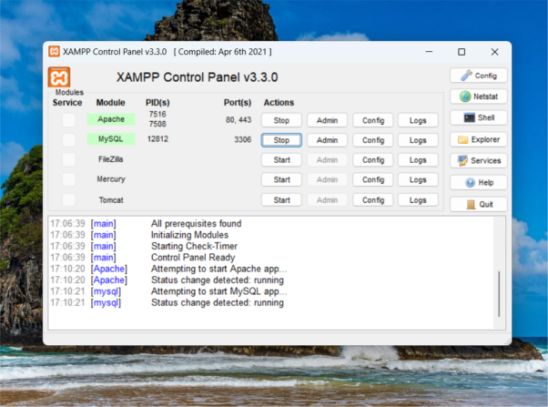 XAMPP Pannello