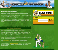 Cricket Manager - Screenshot Browser Game